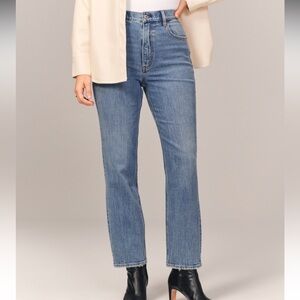 Abercrombie Curve Love Ankle Straight Ultra High Rise Jeans